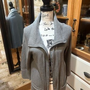 Christopher & Banks gray zippered sweater